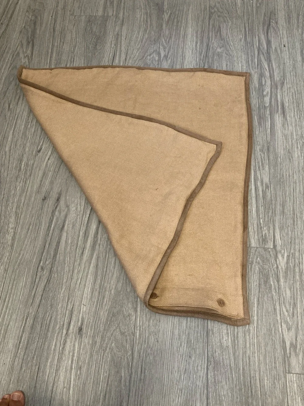 LAUREN RALPH LAUREN Signature Series Linen & Suede SquareTan Pillow Cover 28 in